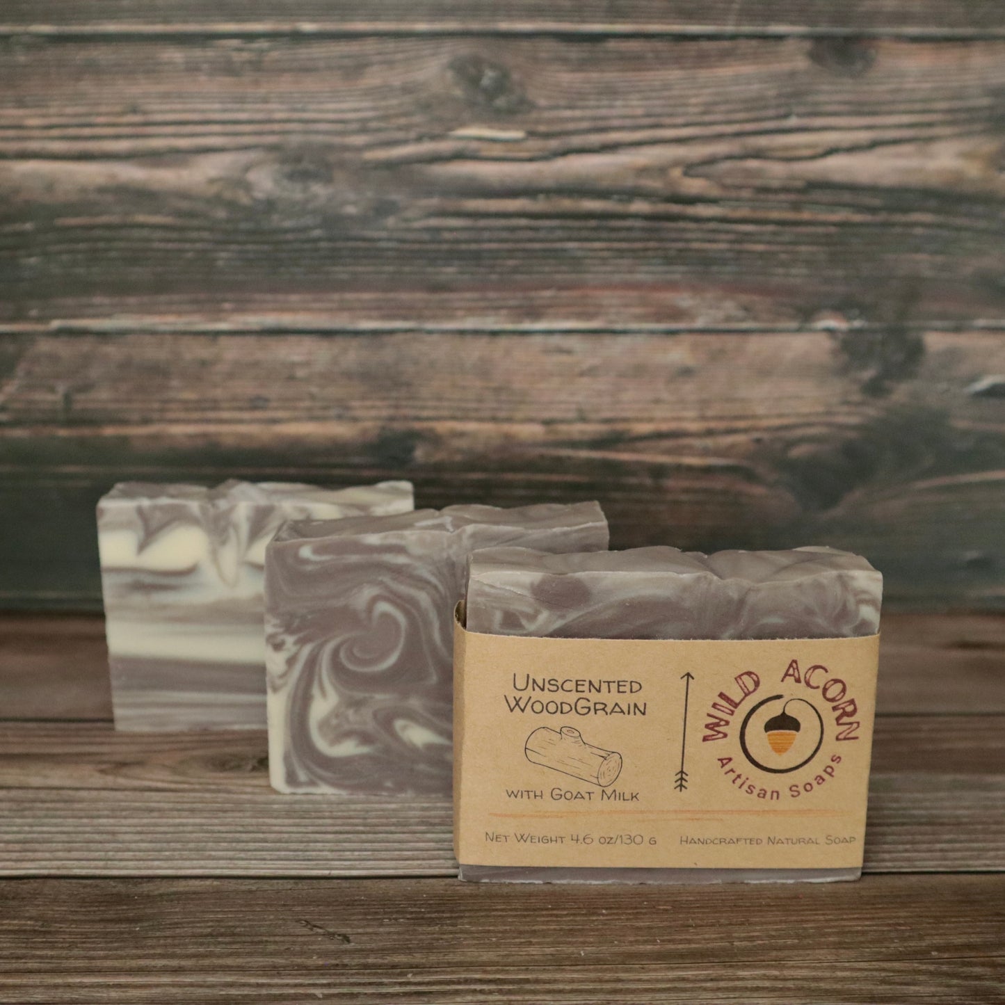 Unscented Woodgrain Soap with Goat Milk
