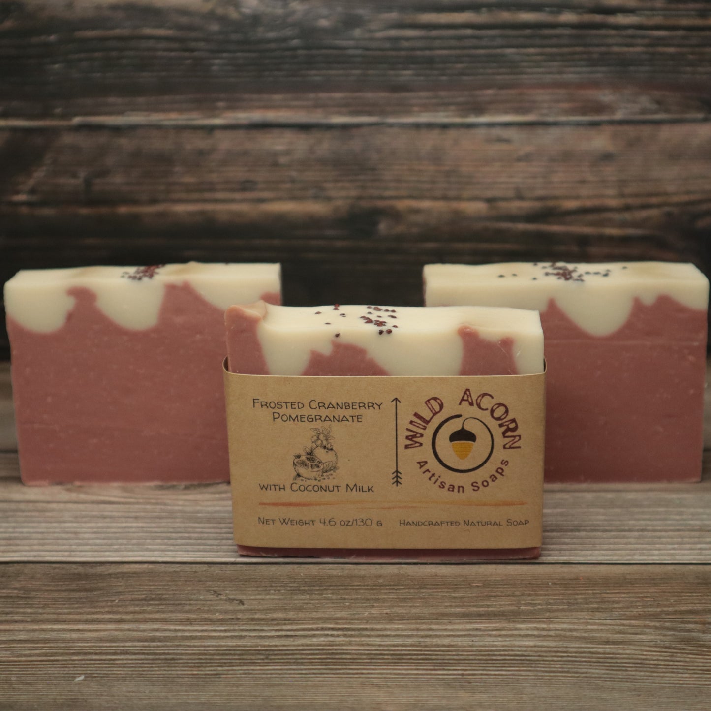 Frosted Cranberry Pomegranate Soap with Coconut Milk