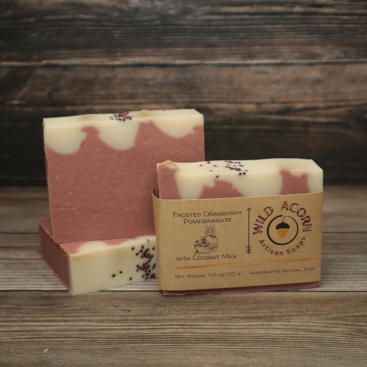 Frosted Cranberry Pomegranate Soap with Coconut Milk