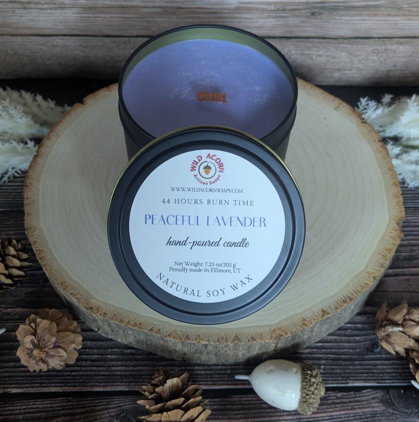 Peaceful Lavender Clean-Burning Soy Candle