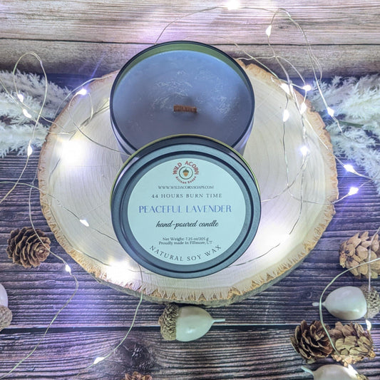 Peaceful Lavender Clean-Burning Soy Candle