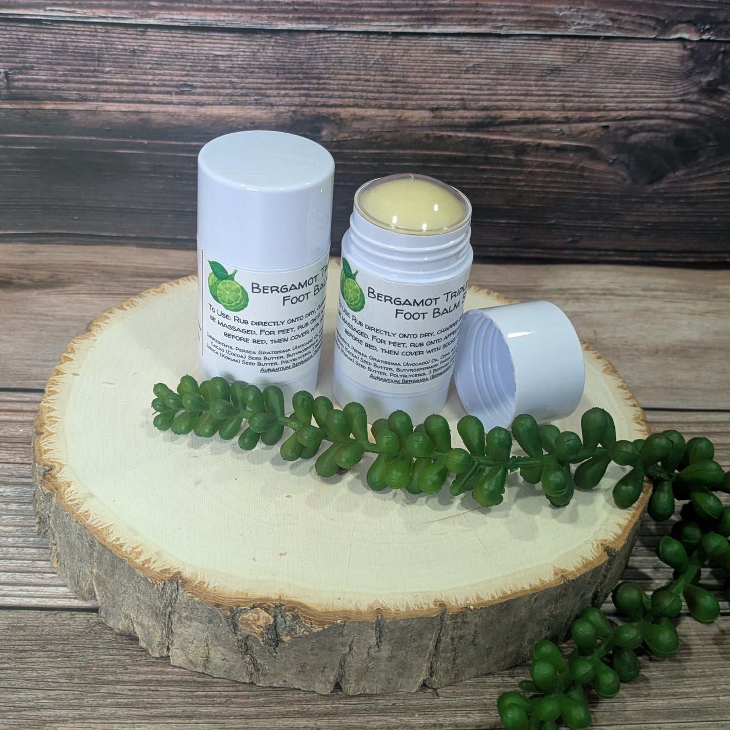 Bergamot Triple Butter Foot Balm Stick