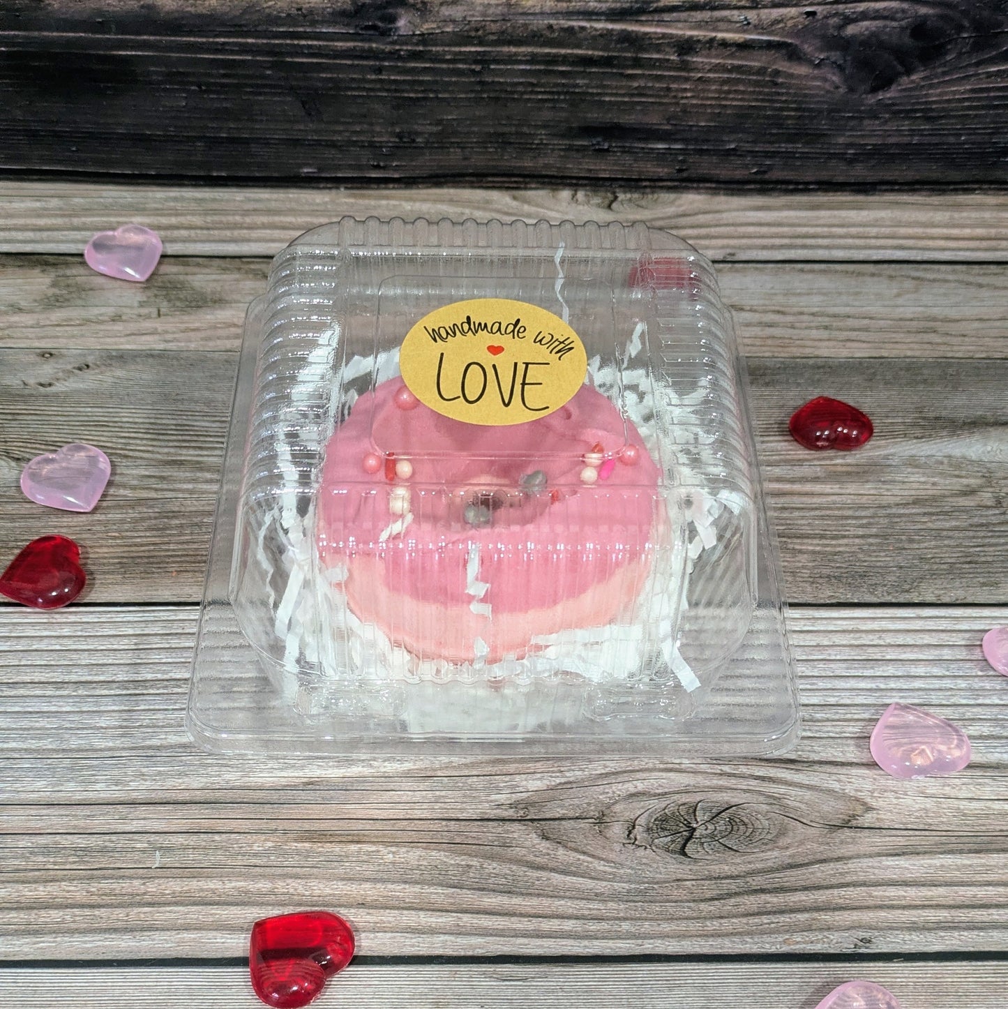 Be Mine Raspberry Bubbling Donut Bath Bomb