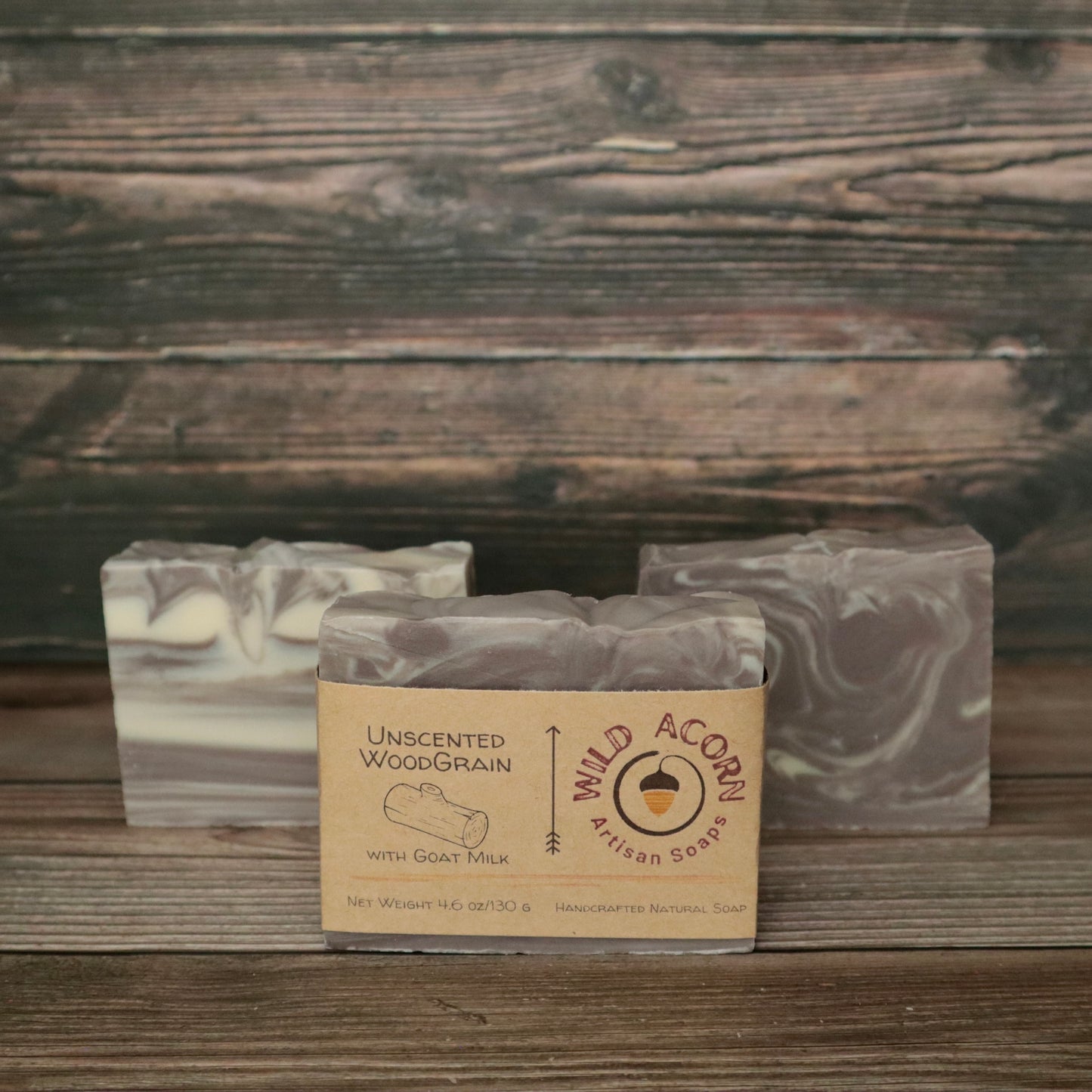 Unscented Woodgrain Soap with Goat Milk