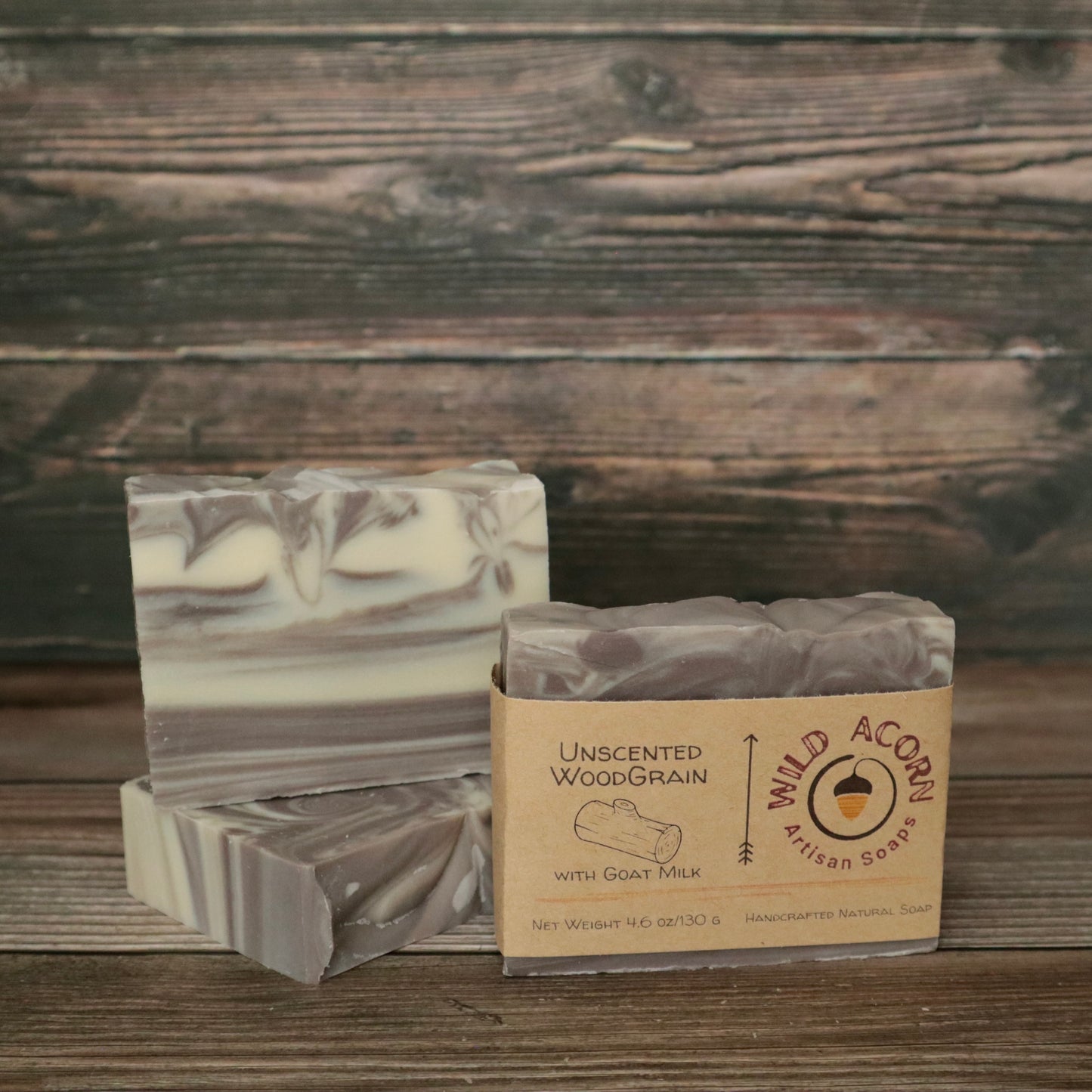 Unscented Woodgrain Soap with Goat Milk