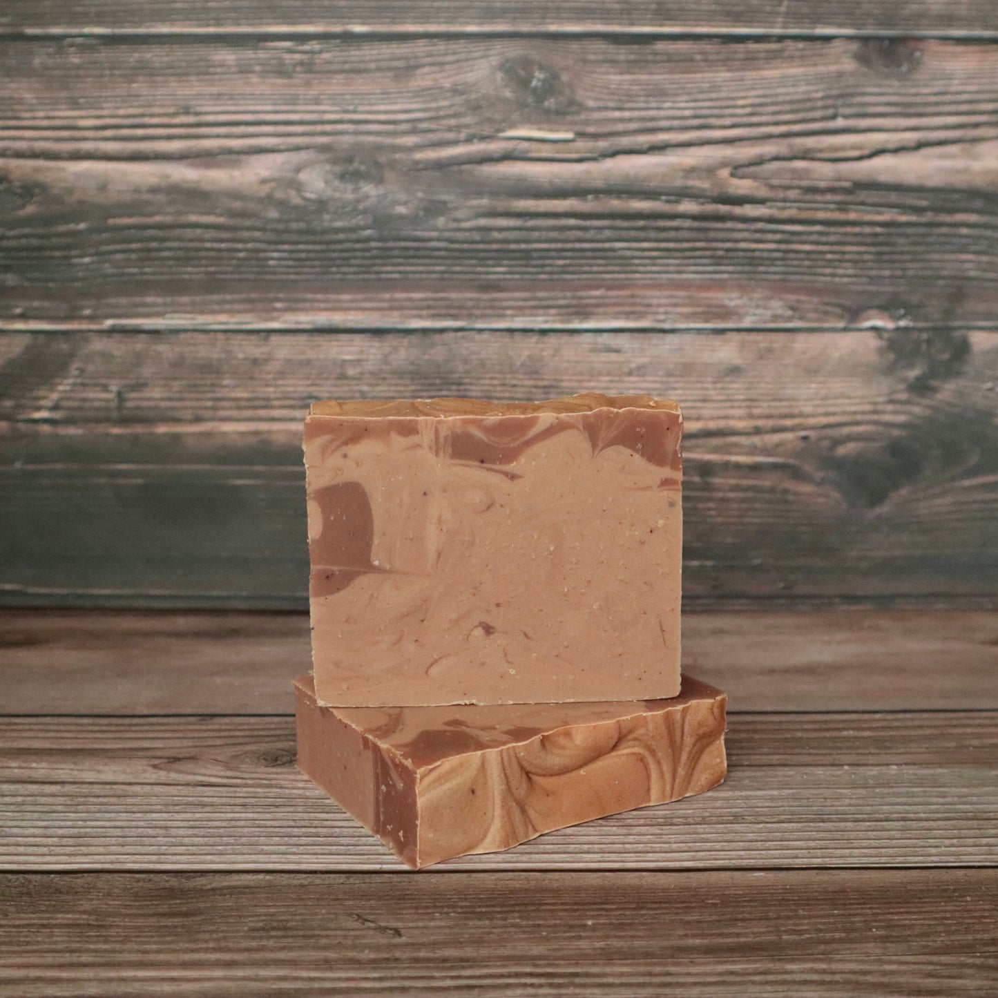 picture of soap with brown swirls to represent a coffee swirl