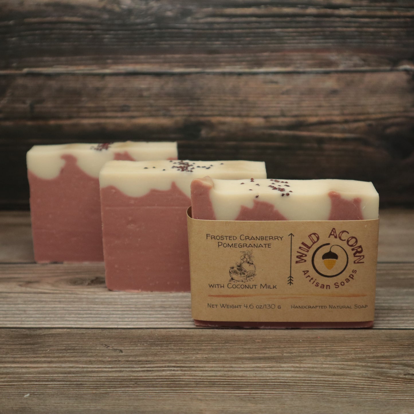Frosted Cranberry Pomegranate Soap with Coconut Milk