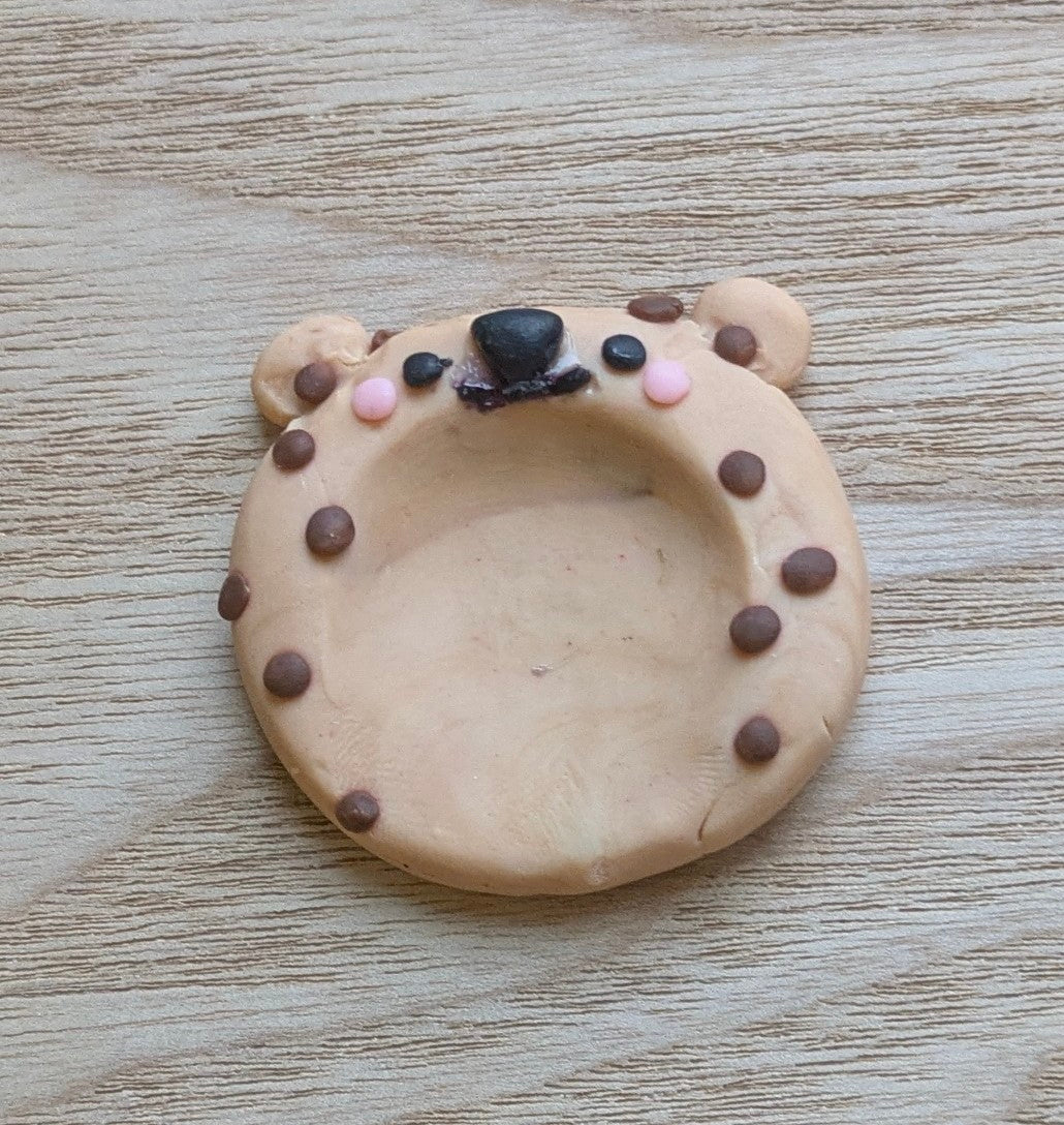 Chocolate Chip Cookie Bear Worry Stone